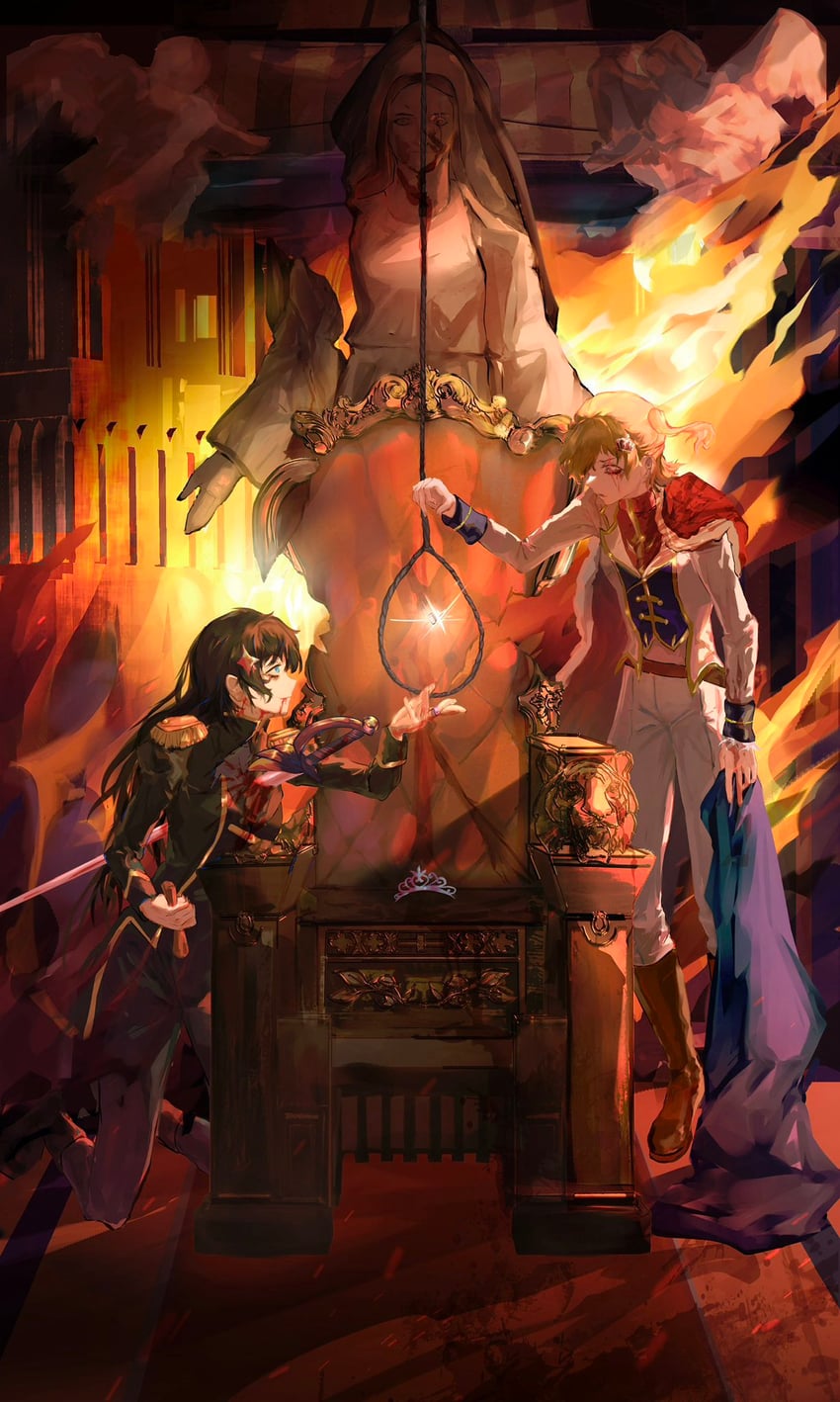 daiba nana and kagura hikari (shoujo kageki revue starlight) drawn by qisu_zhang