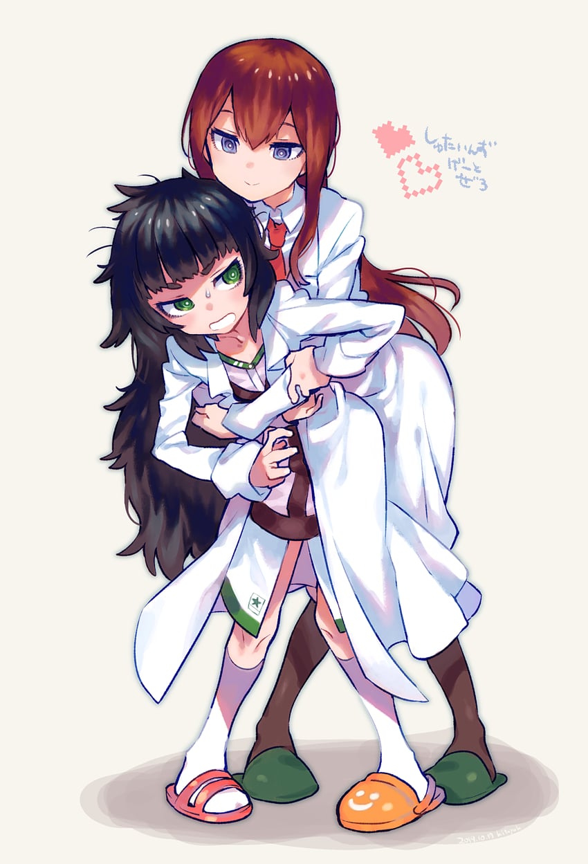 makise kurisu and hiyajou maho (steins;gate and 1 more) drawn by kitaya