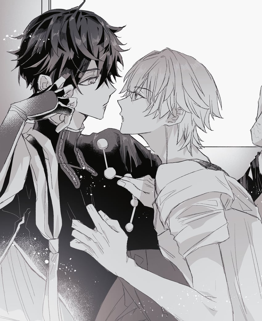 trailblazer, caelus, and dan heng (honkai and 1 more) drawn by ichica_(seto0717)