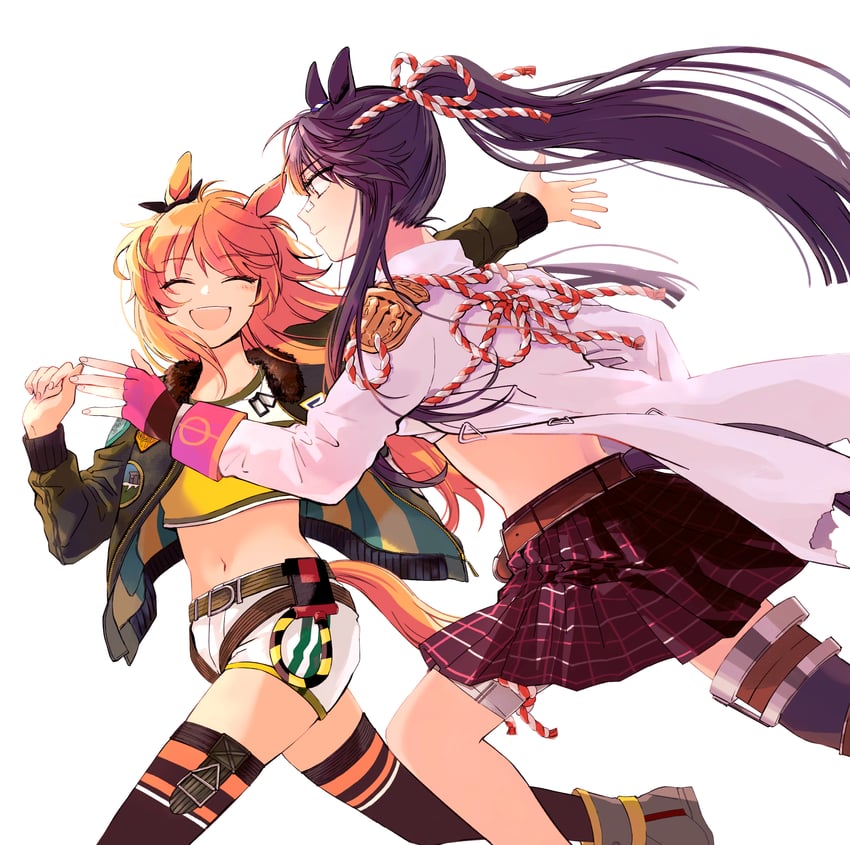 mayano top gun and narita brian (umamusume) drawn by yonu_(yonurime)