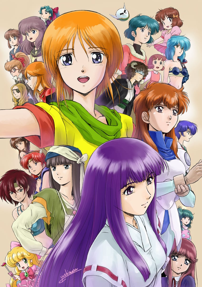 puru two, elpeo puru, marie mjolnir, opa-opa, meteor, and 19 more (gundam and 23 more) drawn by yoshinaga_masahiro