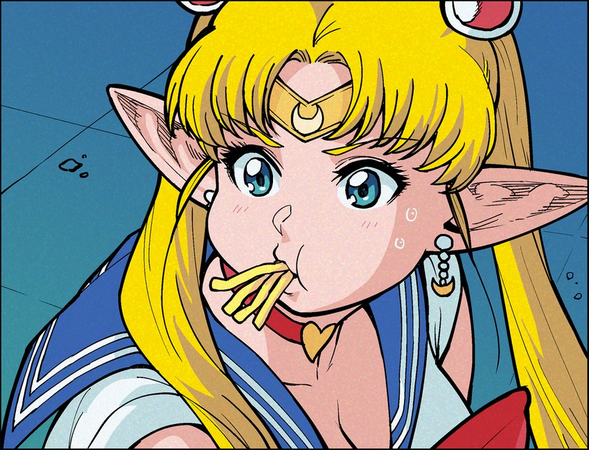 tsukino usagi, sailor moon, and elfuda (bishoujo senshi sailor moon and 2 more) drawn by synecdoche