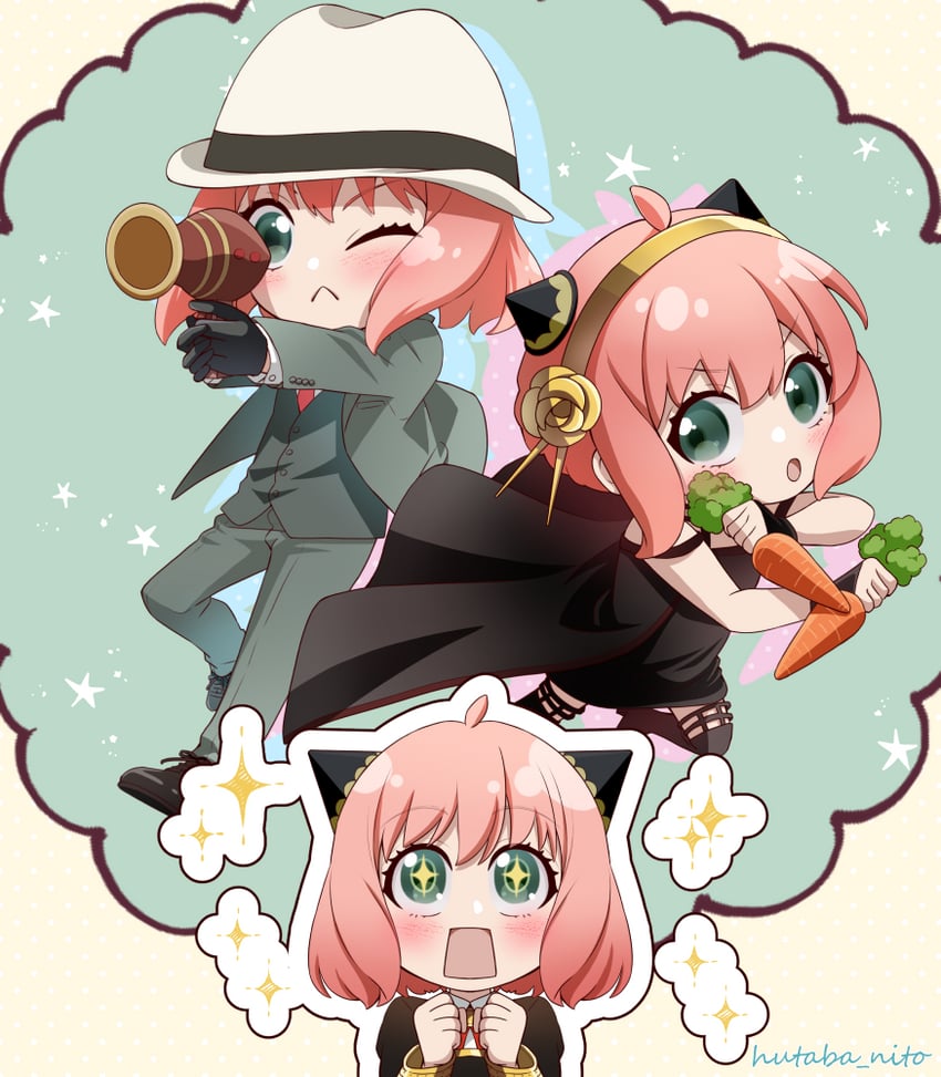 yor briar, anya, and twilight (spy x family) drawn by hutaba_nito