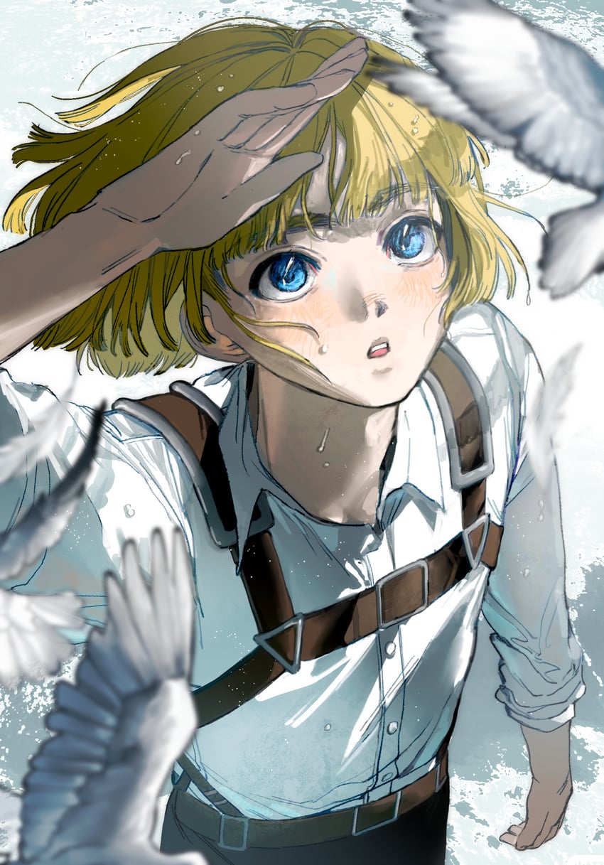 armin arlert (shingeki no kyojin) drawn by shi_xu_jiu_zhou