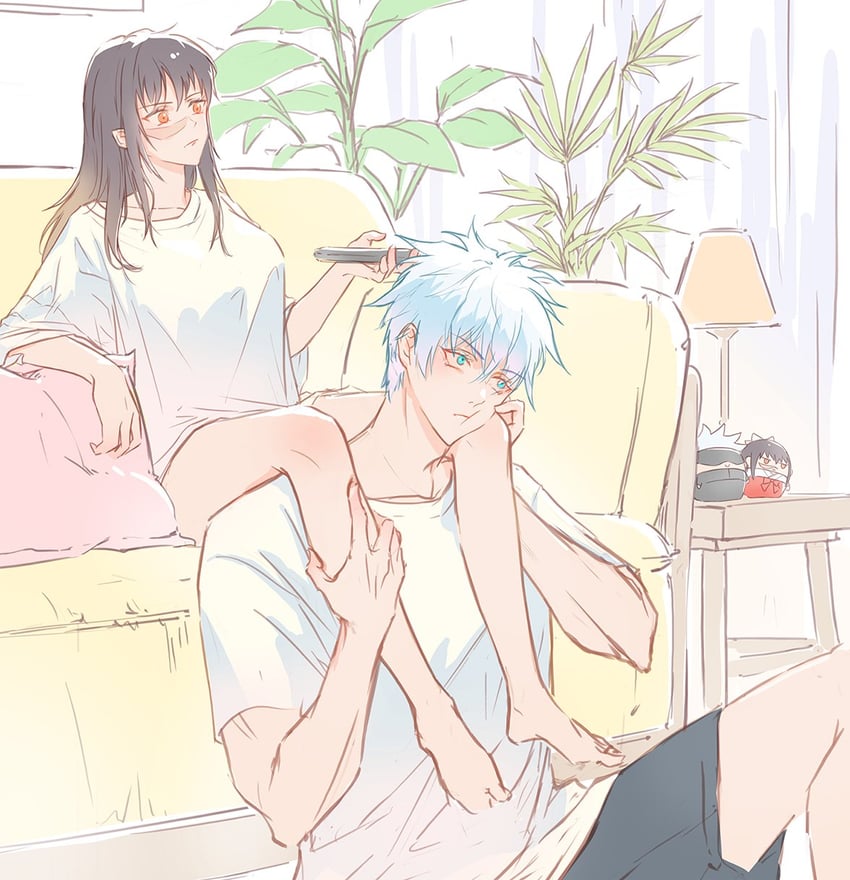 gojou satoru and iori utahime (jujutsu kaisen) drawn by eeeng_l