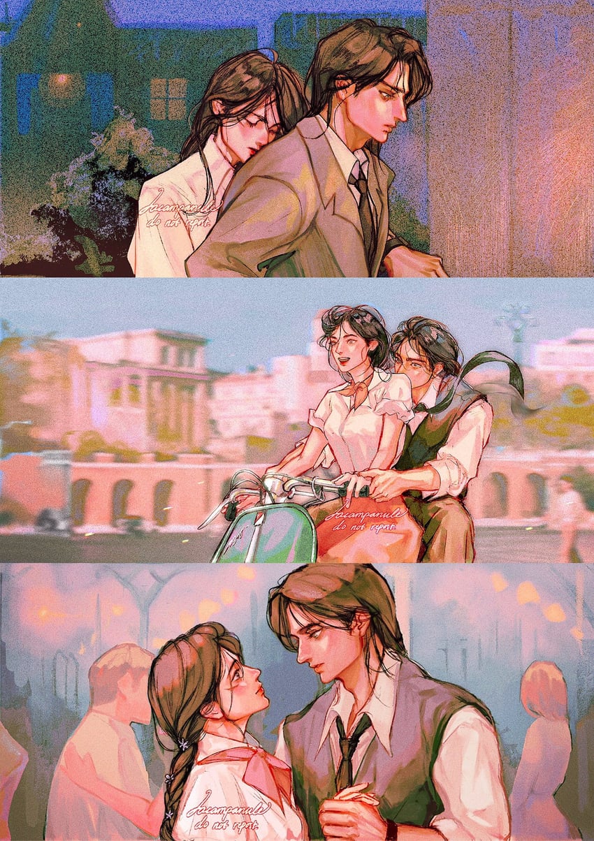 mikasa ackerman and eren yeager (shingeki no kyojin) drawn by lacampanule