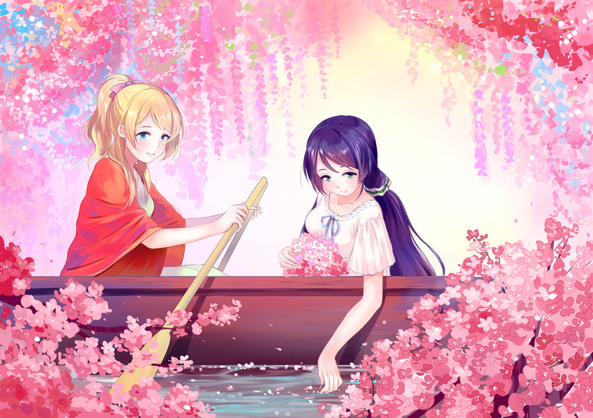 tojo nozomi and ayase eli (love live! and 1 more) drawn by inuko_(redconstellation)