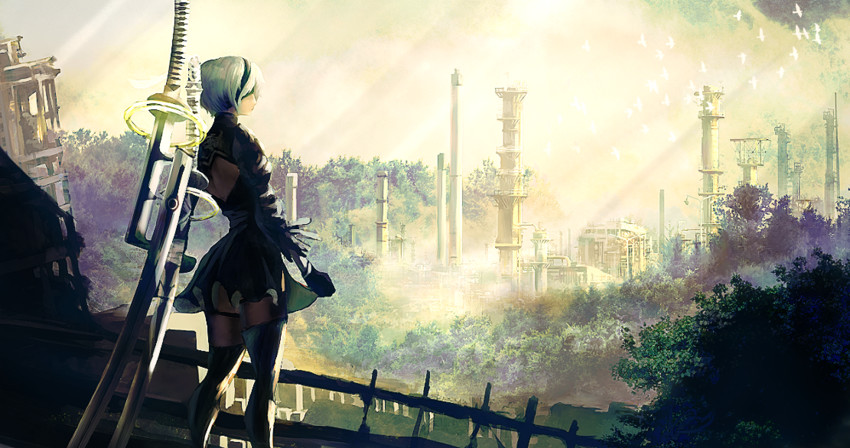 2b (nier and 1 more) drawn by sonna_watashi