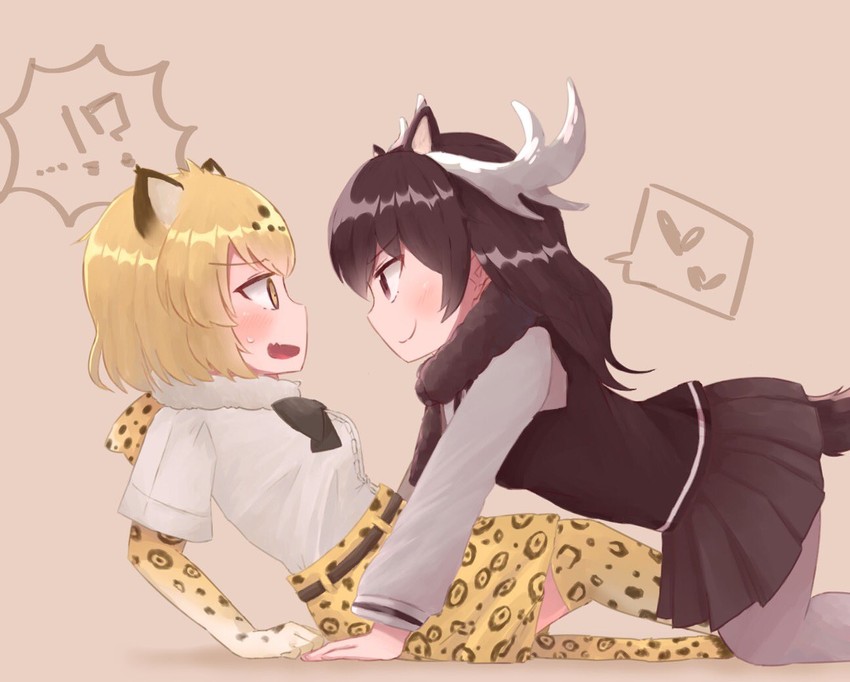 jaguar and moose (kemono friends) drawn by tamago_biscuit_(tozeto)
