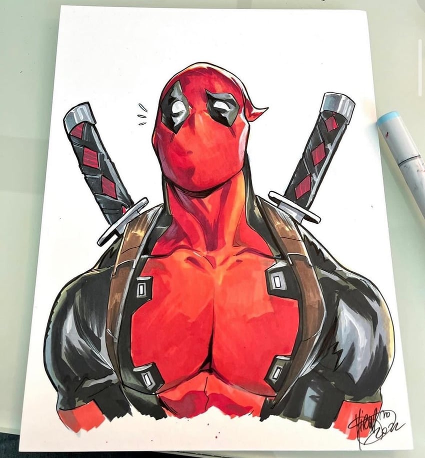 deadpool (marvel and 1 more) drawn by mirka_andolfo