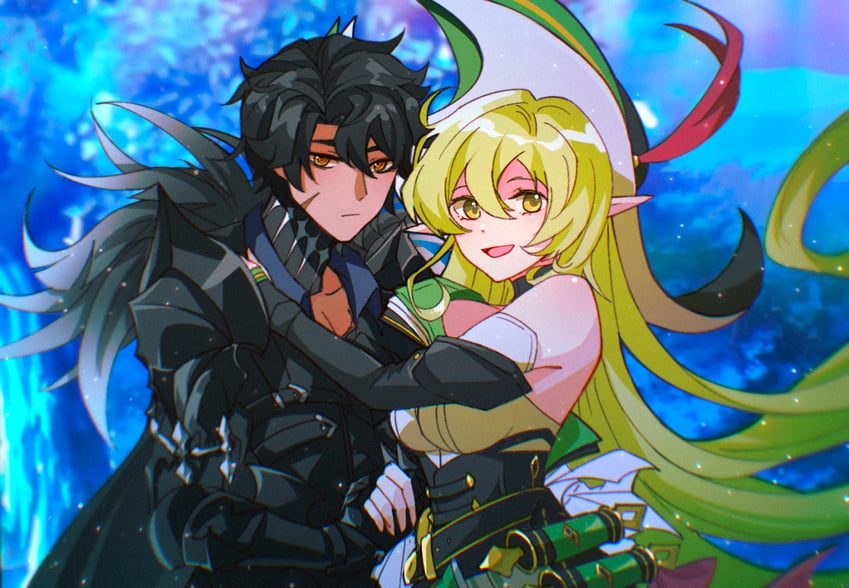 rena erindel, raven cronwell, prophetess, and revenant (elsword) drawn by amethyst97722