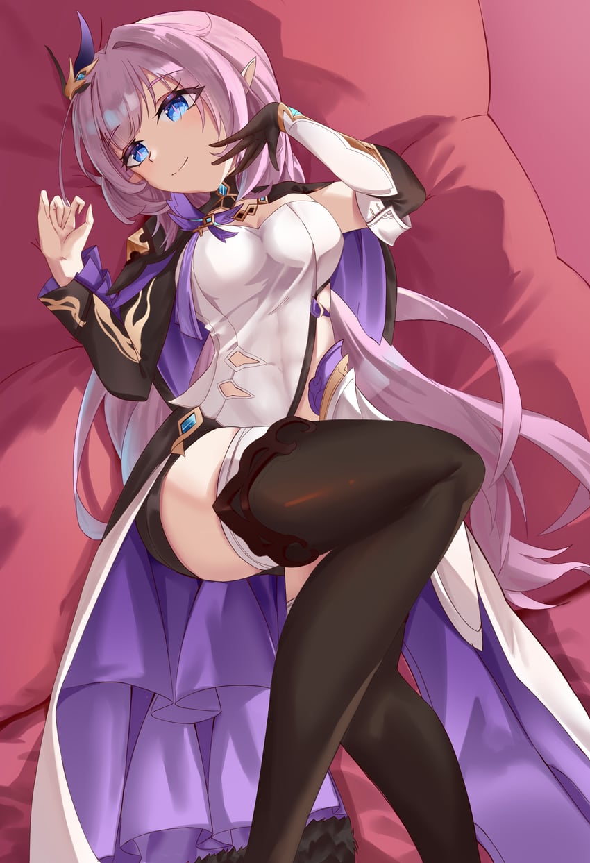 elysia (honkai and 1 more) drawn by pomegranate_nana