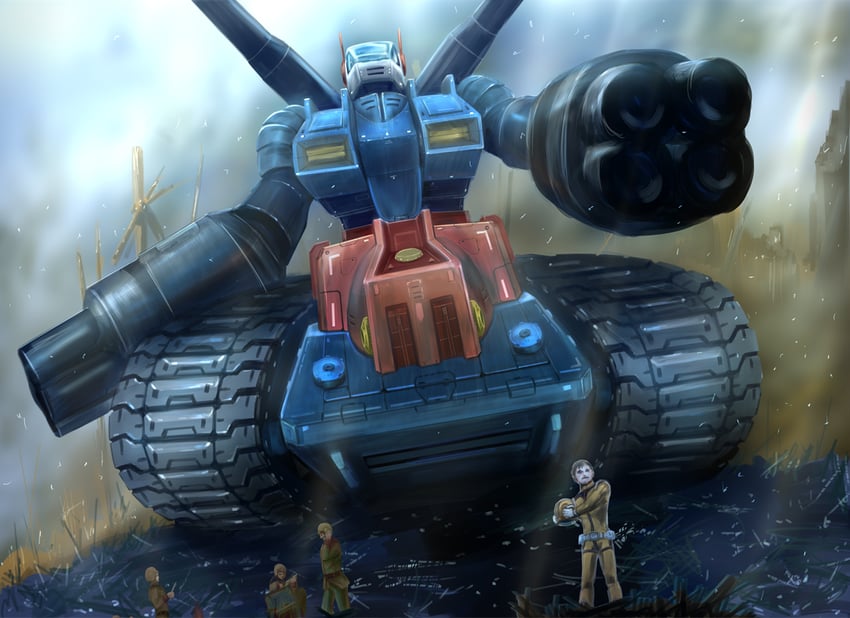 guntank (gundam and 1 more) drawn by ondadoor