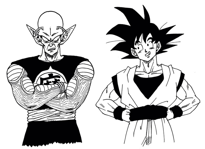 son goku and piccolo daimaou (dragon ball and 1 more) drawn by lee_(dragon_garou)