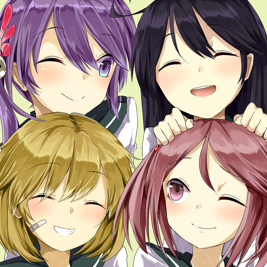 ushio, akebono, sazanami, and oboro (kantai collection) drawn by yamato_(muchuu_paradigm)