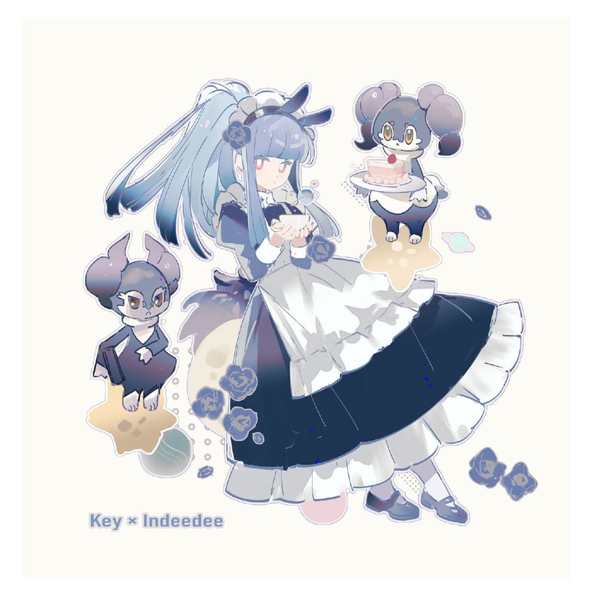 indeedee (original and 1 more) drawn by satonishi