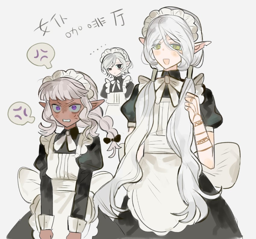 mithrun, thistle, and lycion (dungeon meshi) drawn by wo_yao_chifan