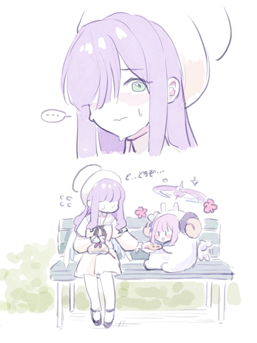 mika and tea party militant (blue archive) drawn by ekoru