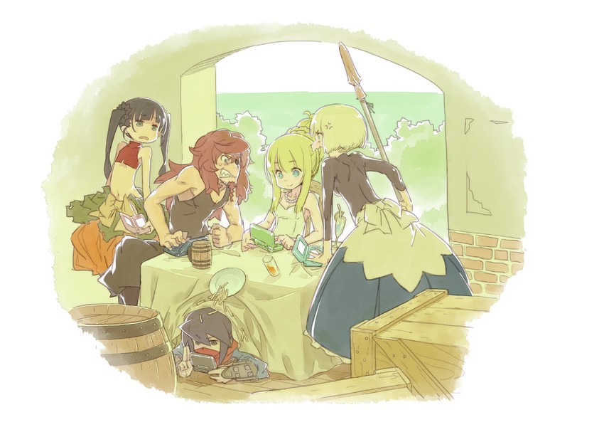 monk, sovereign, phalanx, shinobi, sovereign 2, and 5 more (sekaiju no meikyuu and 1 more) drawn by himukai_yuuji