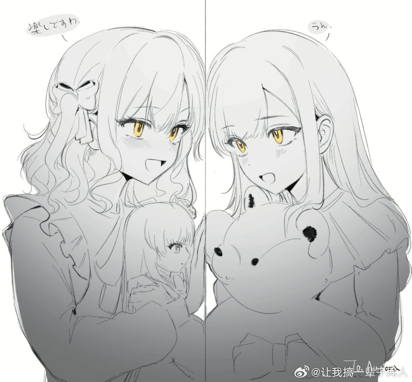 togawa sakiko, wakaba mutsumi, and togawa sakiko's doll (bang dream! and 1 more) drawn by siy_(shengxiu760722)