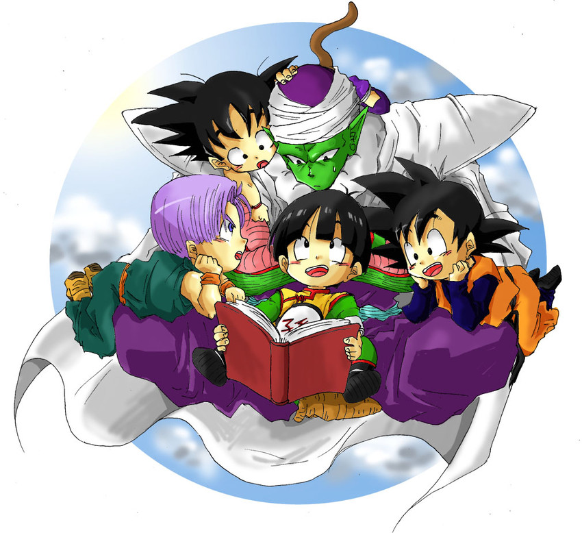 son goku, son gohan, trunks, piccolo, and son goten (dragon ball and 1 more) drawn by hotate