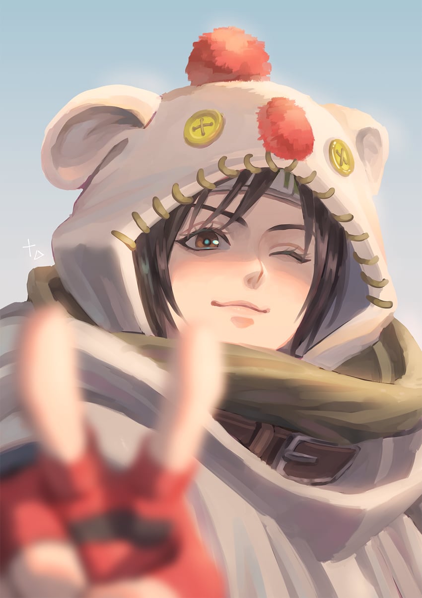 yuffie kisaragi and moogle (final fantasy and 2 more) drawn by ho_fan
