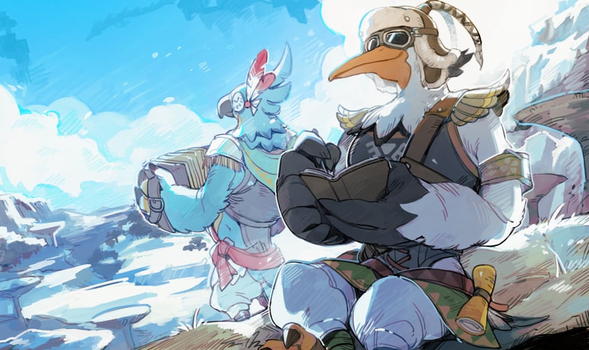 kass and penn (the legend of zelda and 2 more) drawn by luminous_slime