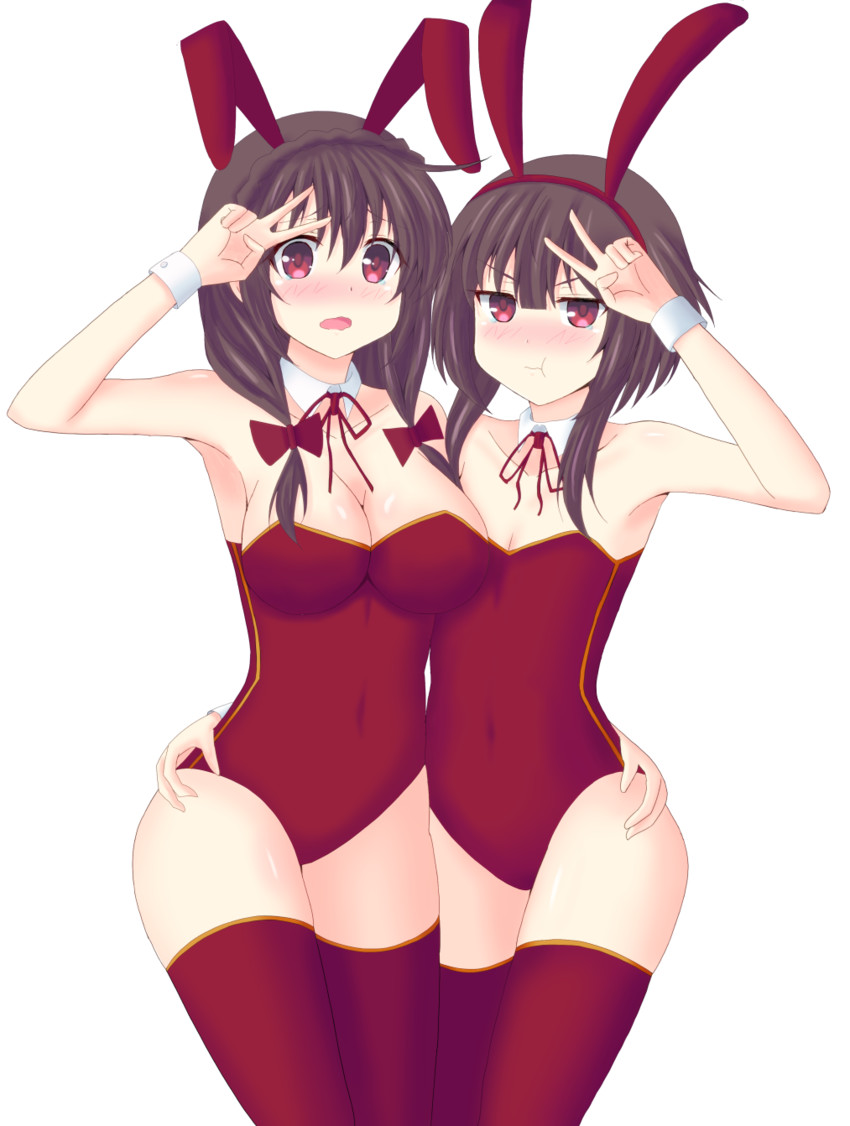 megumin and yunyun (kono subarashii sekai ni shukufuku wo!) drawn by aomi_wataru