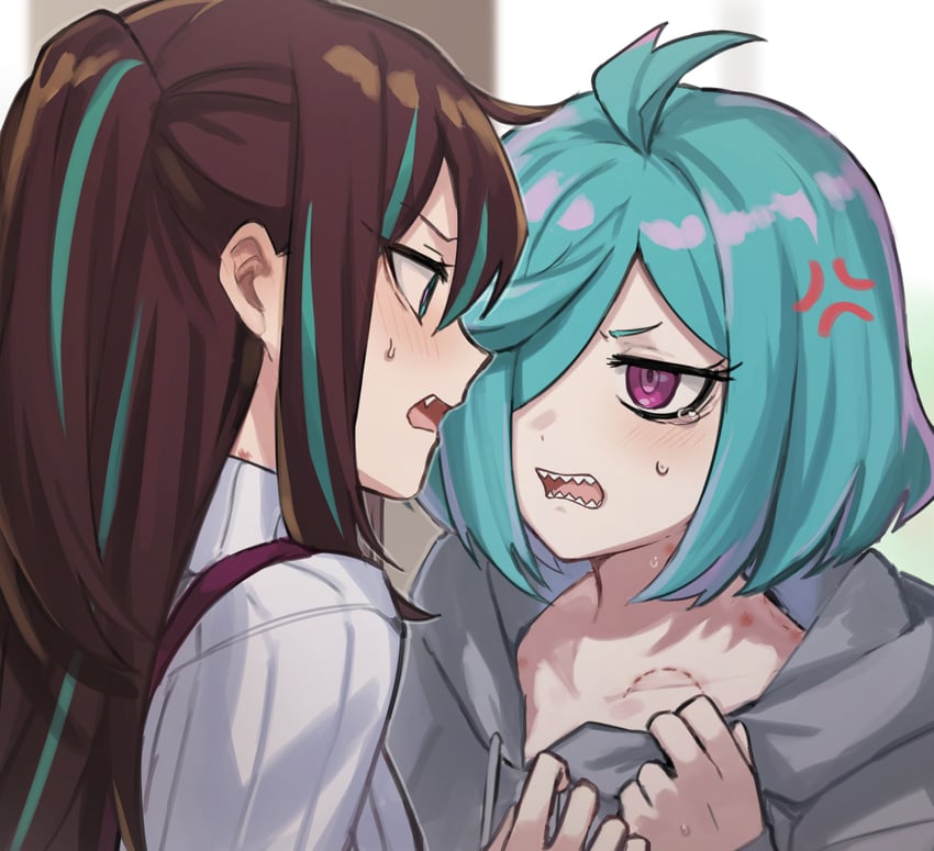 akoya matama and anemo nemo (mahou shoujo ni akogarete) drawn by aoki_shizumi