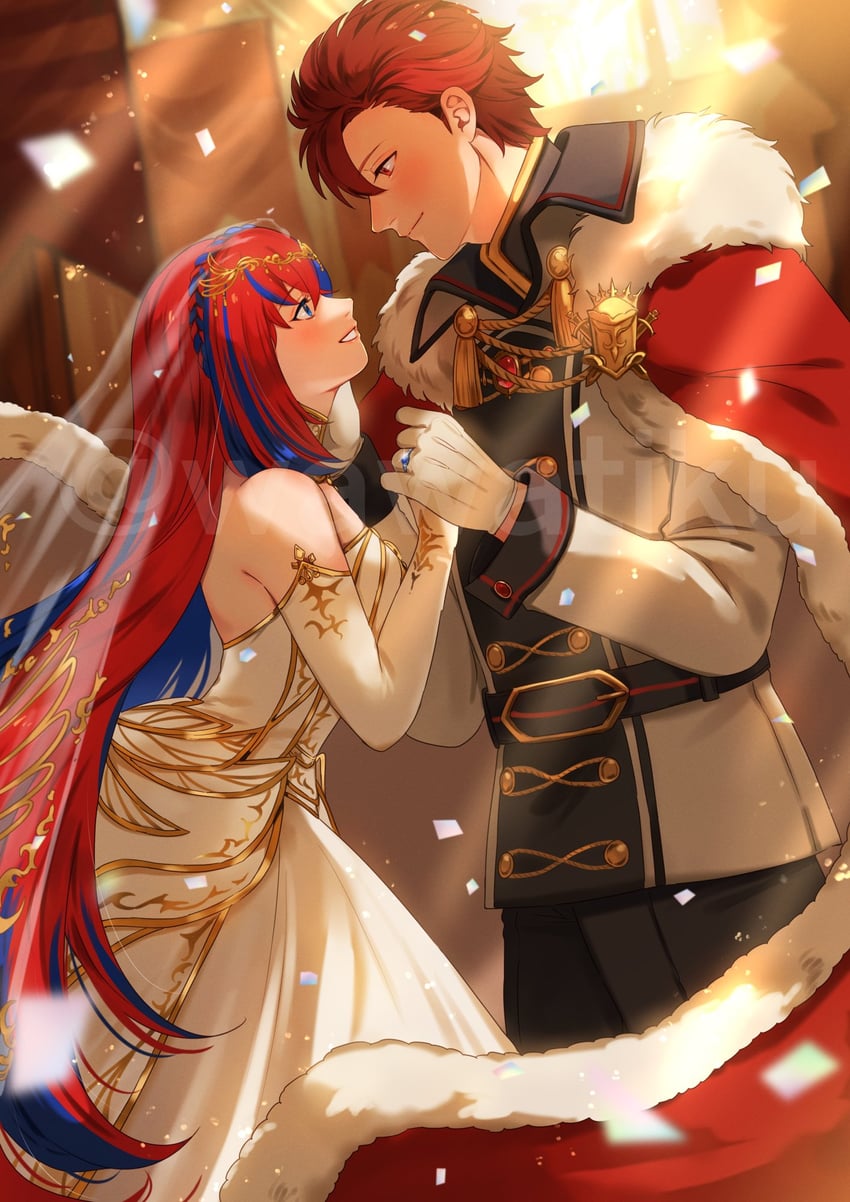 female alear and diamant (fire emblem and 1 more) drawn by wawatiku