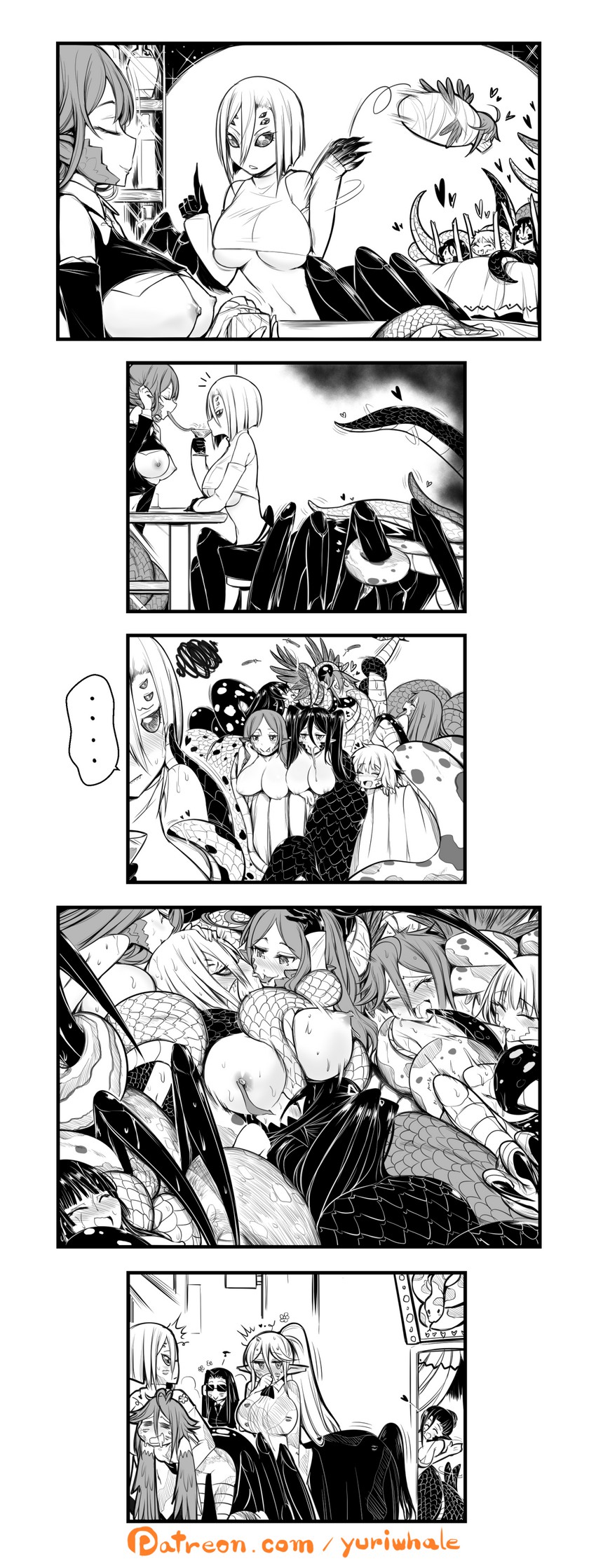 papi, rachnera arachnera, centorea shianus, and ms. smith (monster musume no iru nichijou) drawn by yuriwhale