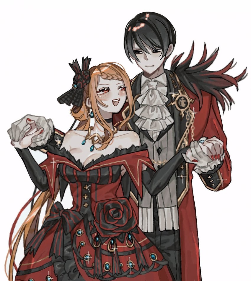 priscilla barielle and vincent vollachia (re:zero kara hajimeru isekai seikatsu) drawn by jouge2983