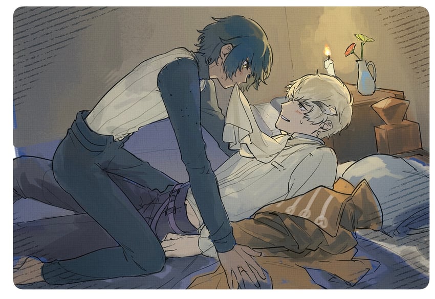protagonist and strohl (metaphor: refantazio) drawn by abi_07km
