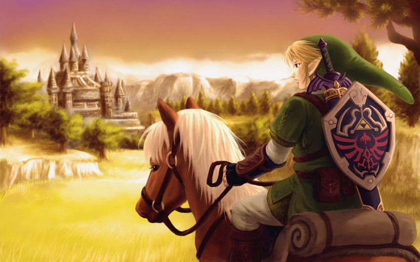 link and epona (the legend of zelda and 1 more) drawn by kinoeneko