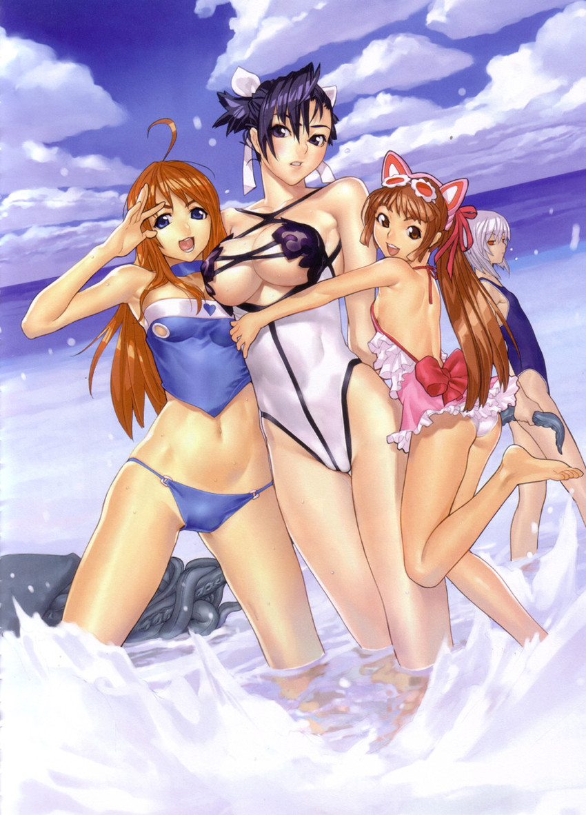 jo, meg, sei, and amy (bakuretsu tenshi) drawn by hakua_ugetsu