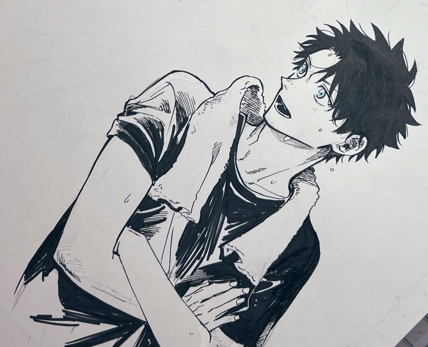 fujimaru ritsuka (fate and 1 more) drawn by maripaka