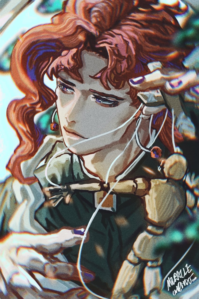 kakyoin noriaki (jojo no kimyou na bouken and 1 more) drawn by quanmingwu