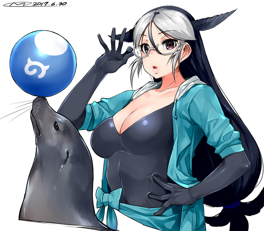 california sea lion (kemono friends and 1 more) drawn by mitsuba_minoru