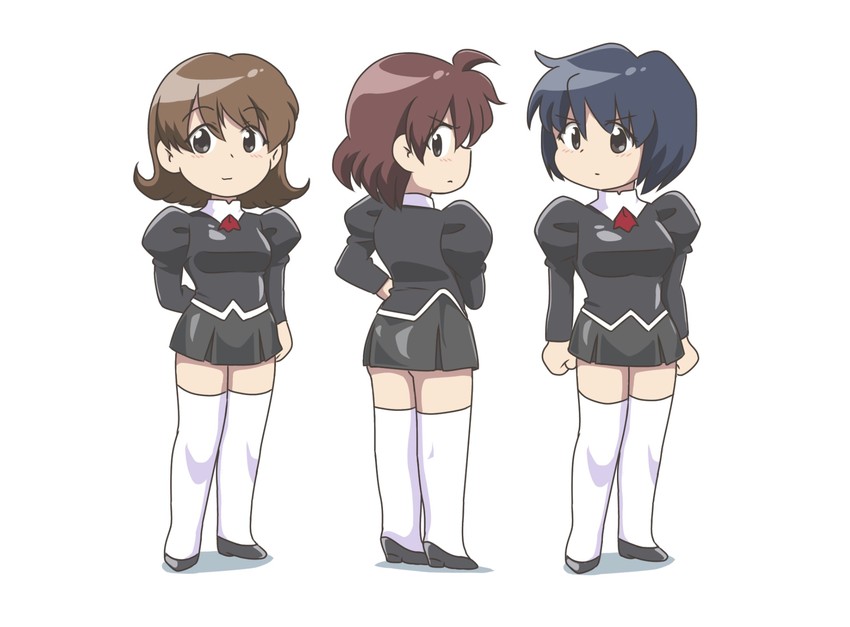 black delmo, yuki, black delmo a, and sae (aika and 1 more) drawn by kuroyoshi