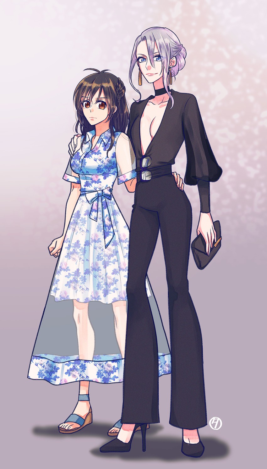 katsuki yuuri and viktor nikiforov (yuri!!! on ice) drawn by tanao