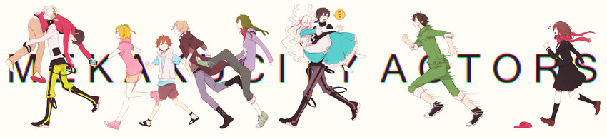 tateyama ayano, kozakura marry, kisaragi shintarou, kido tsubomi, ene, and 6 more (kagerou project) drawn by norishio_(noconoxx)