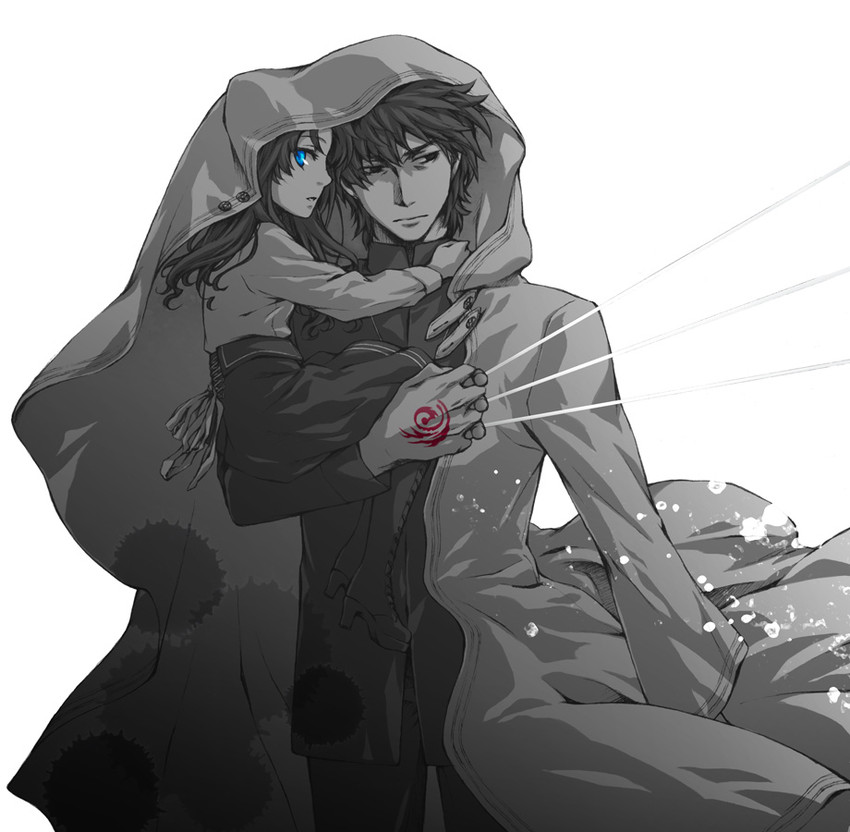 tohsaka rin and kotomine kirei (fate and 1 more) drawn by amemiya_saiga