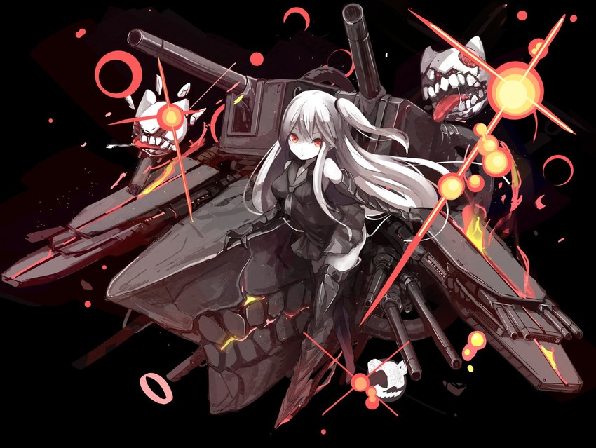 enemy aircraft and aircraft carrier oni (kantai collection) drawn by isegawa_yasutaka