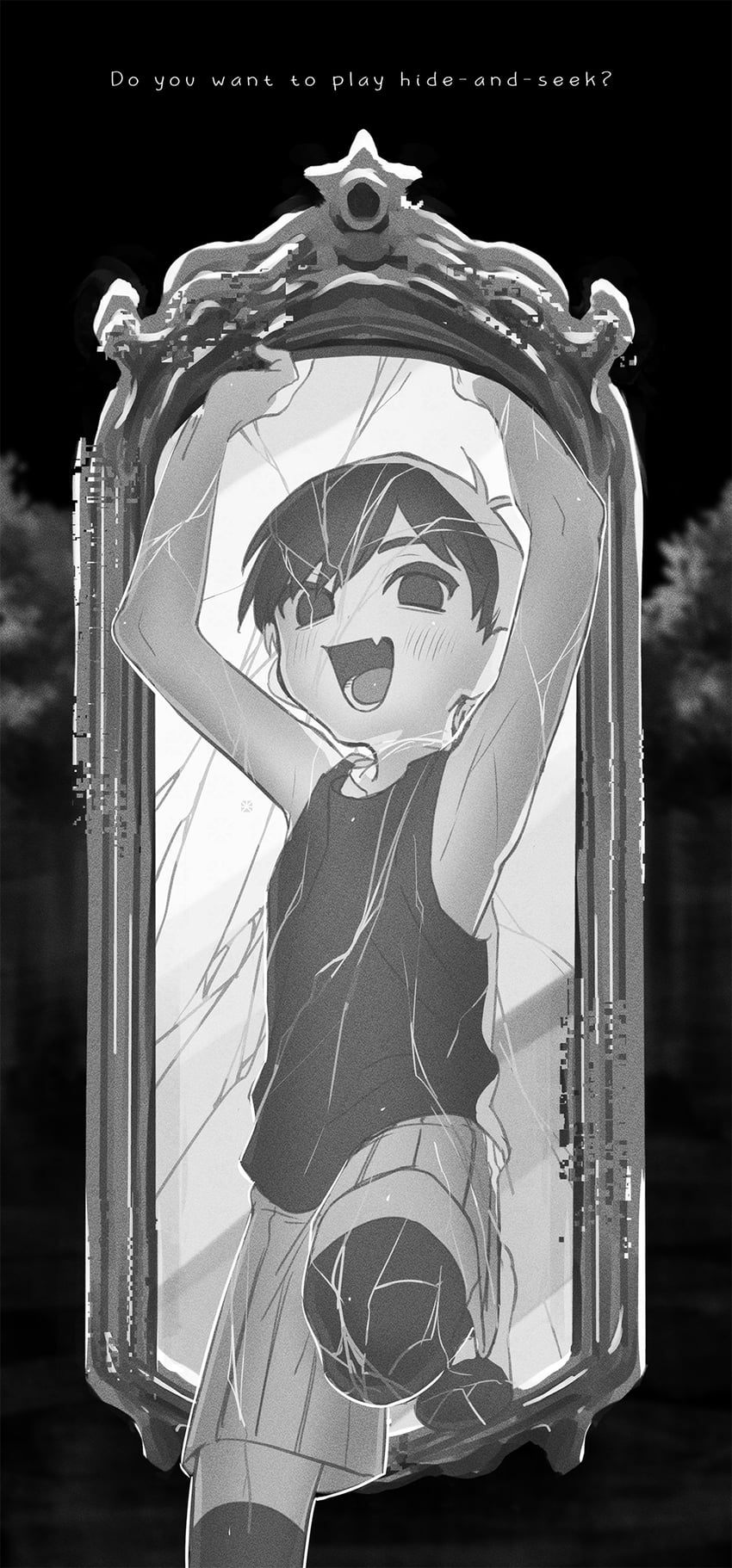 omori and shattered omori (omori) drawn by toastytoast