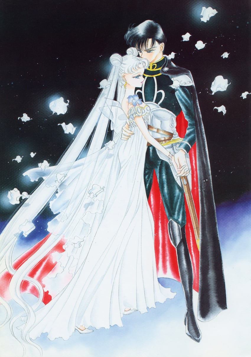 tsukino usagi, princess serenity, chiba mamoru, and endymion (bishoujo senshi sailor moon) drawn by takeuchi_naoko