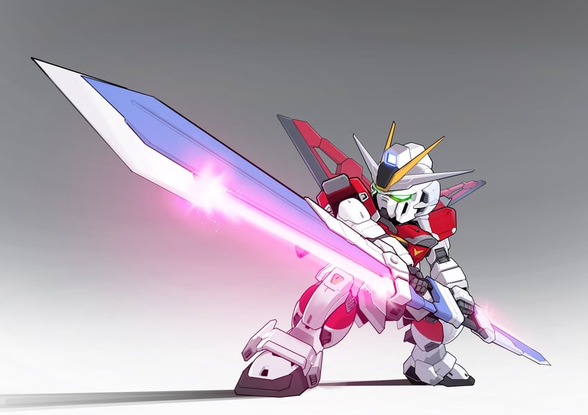 impulse gundam and sword impulse gundam (gundam and 3 more) drawn by zakuma