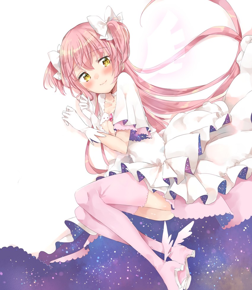 kaname madoka and ultimate madoka (mahou shoujo madoka magica) drawn by tatsuyoshi_(zawahomura)