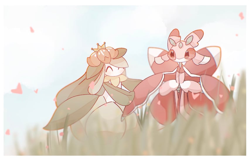 lilligant and lurantis (pokemon) drawn by namako_(na_ma_koko)