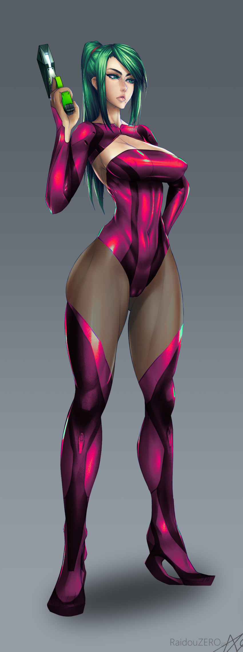samus aran and justin bailey (metroid) drawn by raidou_zero