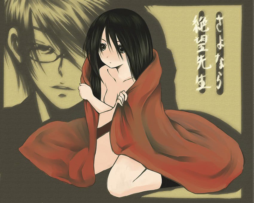 itoshiki nozomu and komori kiri (sayonara zetsubou sensei) drawn by taha